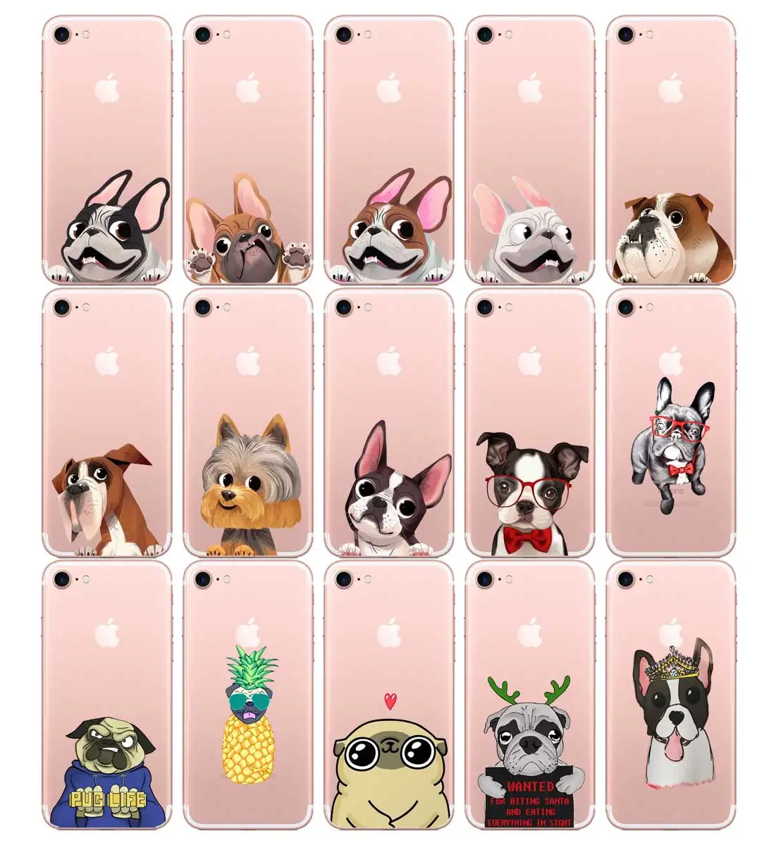 DREAMFOX L518 Cute Puppy Pug Soft TPU Silicone Case Cover For Apple iPhone 11 Pro XR XS Max 8 X 7 6 6S Plus 5 5S SE 5C 4 4S |