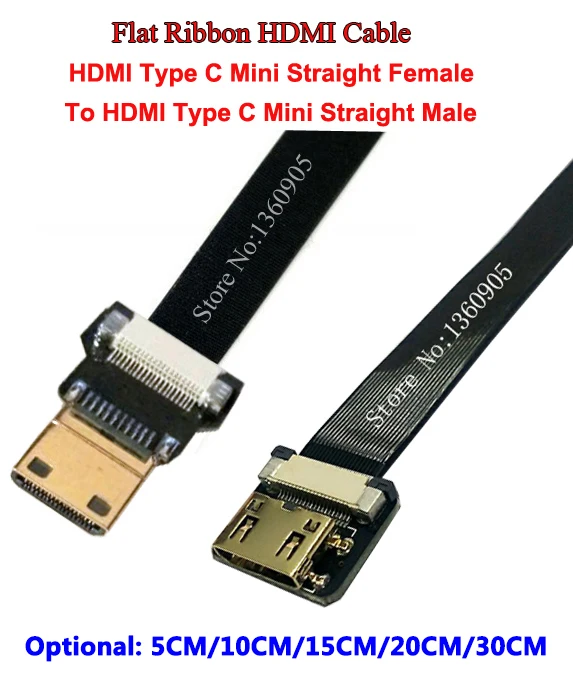5/10/15/20/30 см ультра тонкий HDMI кабель прямой мини женский для мужчин Мини плоский FPV