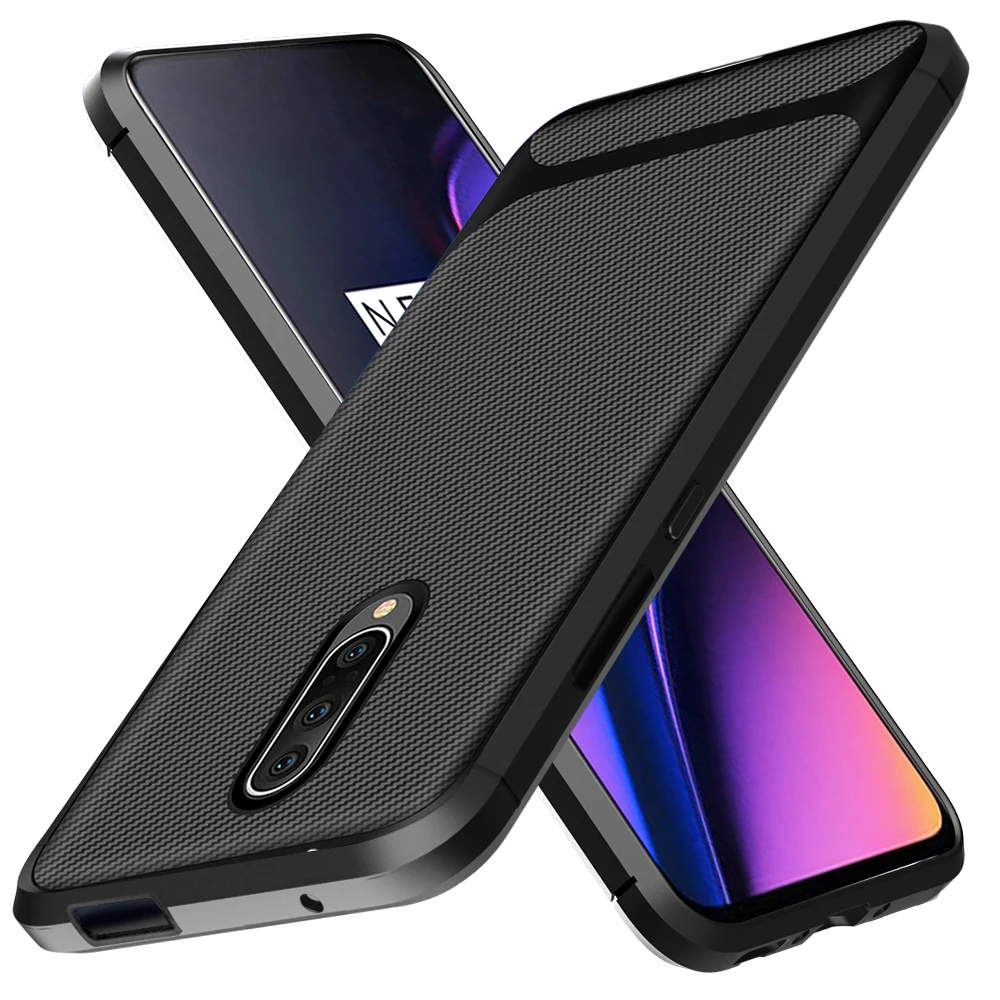 GKK чехол из углеродного волокна для Oneplus 7 Чехол мягкого ТПУ усиленный