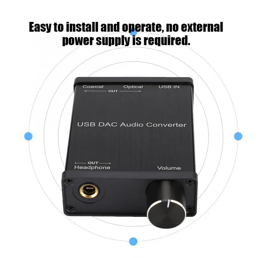 Коаксиальный преобразователь DAC цифровой аудио конвертер USB Аудио Звуковая карта