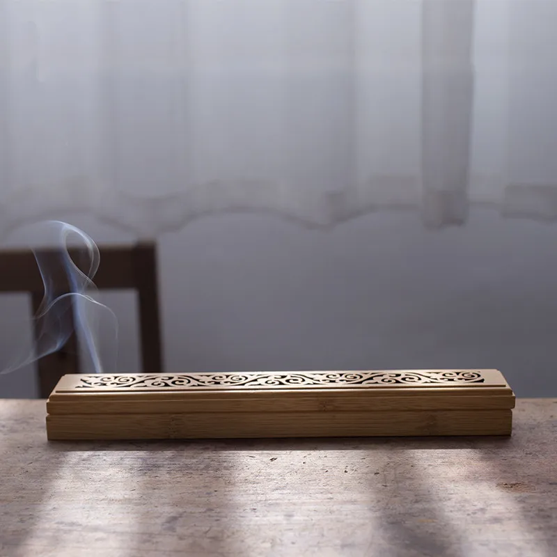 

Bamboo Reclining Incense Burner Sandalwood Line Incense Storage Box Tea Ceremony Incense Box Reclining Incense Box