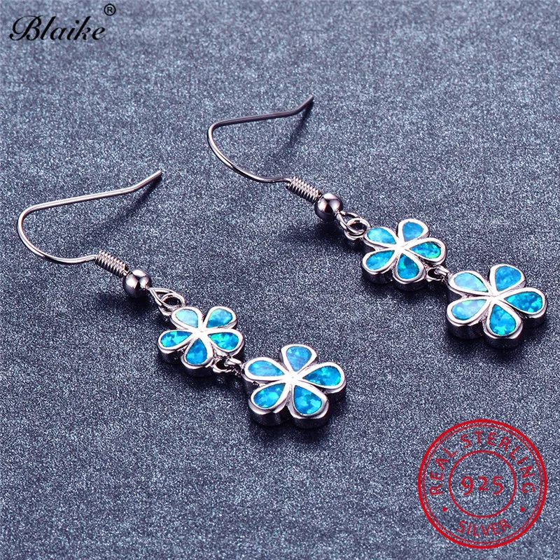 Женские серьги подвески с цветком вишни Blaike из стерлингового серебра 925 пробы