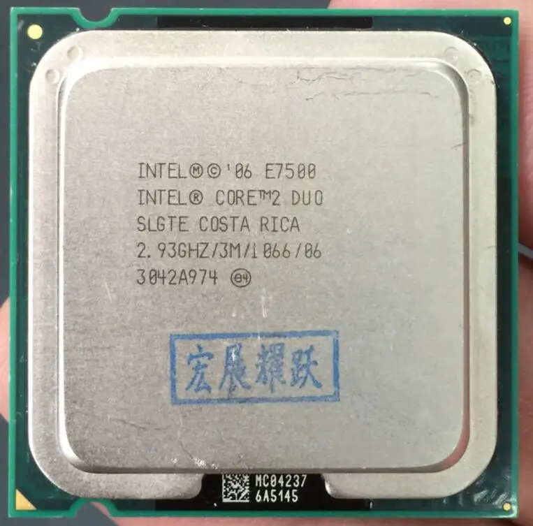 Процессор Intel Core 2 Duo E7500 LGA775 настольный процессор Intel центральный процессор