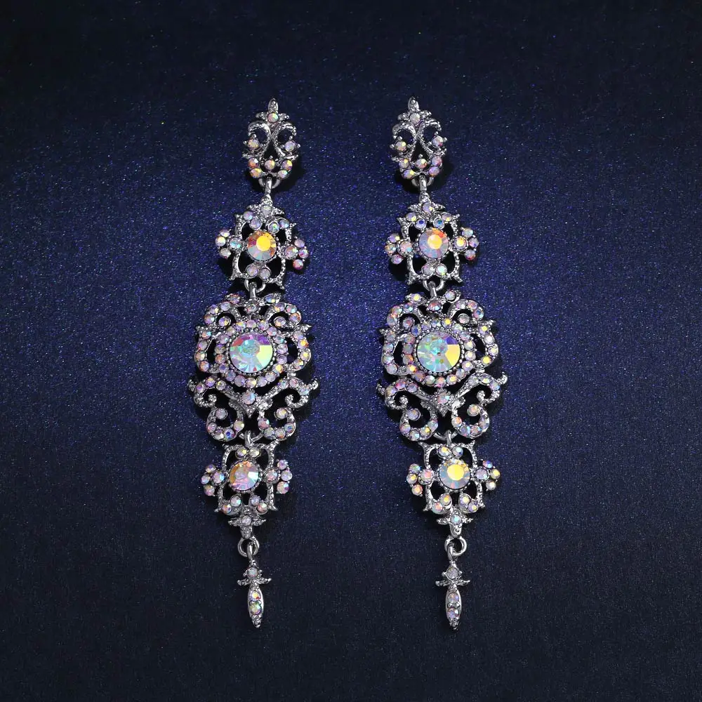 Женские Висячие серьги OCESRIO роскошные золотые серьги-подвески с хрустальной