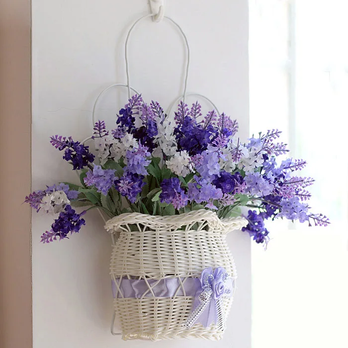 Искусственные цветы лаванда украшение гостиной спальни|basket of flowers|flower girl basket