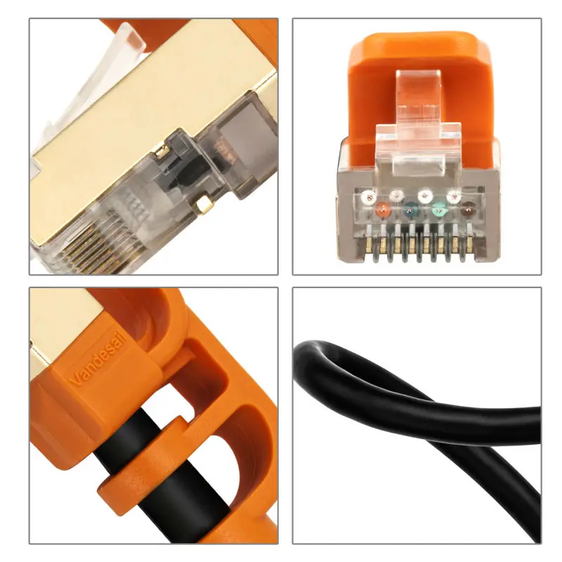 1 м 5 VANDESAIL CAT7 Ethernet плоский кабель SSTP сетевой Gigabit Патч-Корд RJ45 витая пара Lan для GigE |
