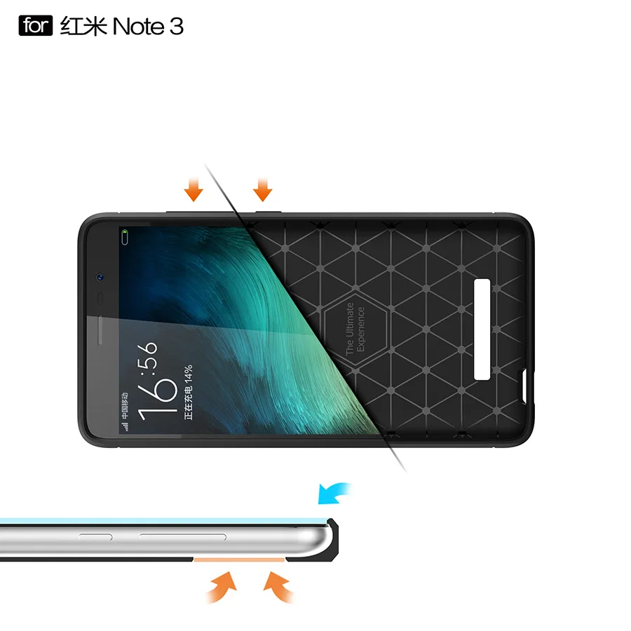 Beisishuma для Xiaomi Redmi Note 3 чехол Силиконовые Мягкий ТПУ матовый углеродного Волокно