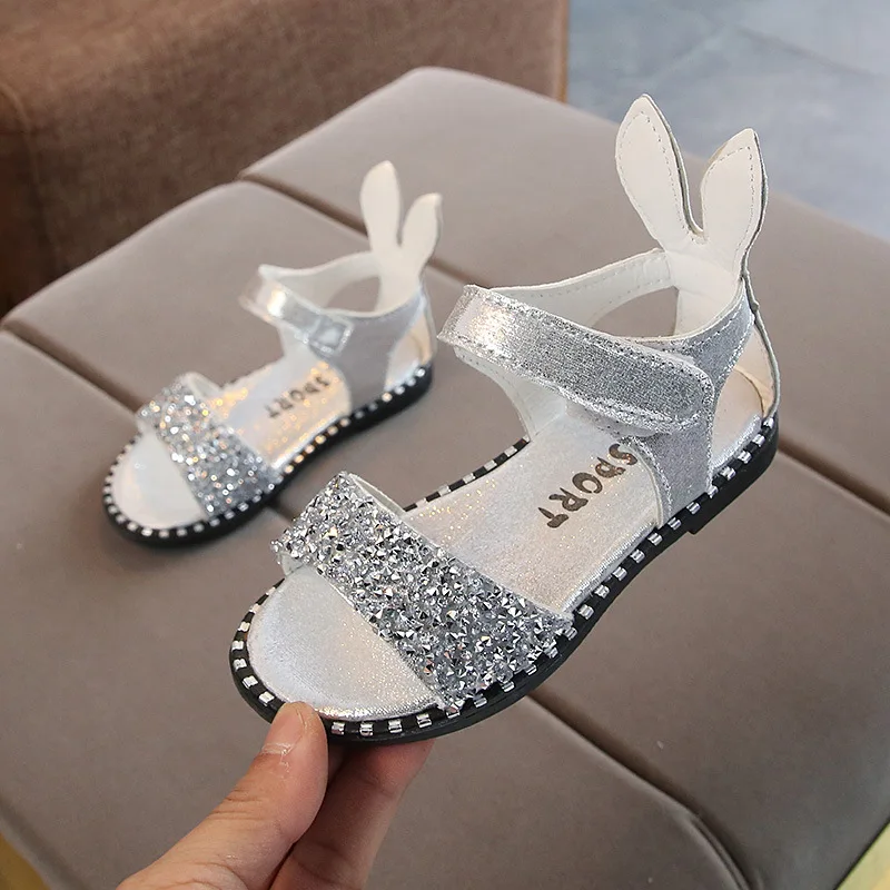 Сандалии для девочек сандалии принцессы с заячьими ушками маленьких