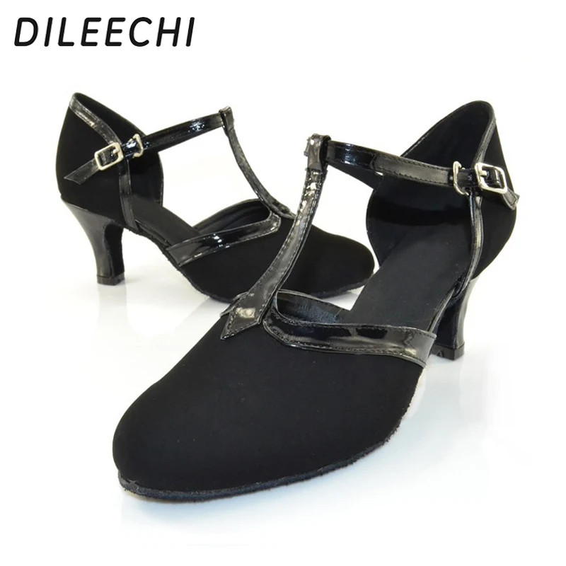 Dileechi Костюмы для латиноамериканских танцев танцевальная обувь женские черные