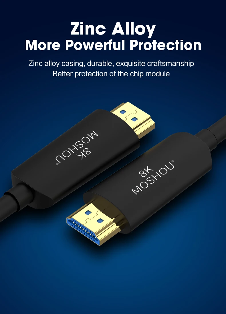Оптический HDMI кабель 2,1 8K Dolby Vision 60Hz 4K HDR 4:4:4 ARC 48Gbs Ultra-HD(UHD) Аудио Ethernet шнур без потерь MOSHOU усилитель