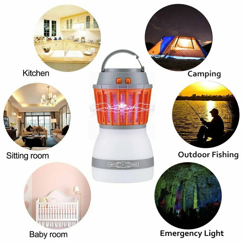

TTLIFE Mosquito Repellent Lamp UV Solar LED Electric Fly Trap Zapper Insect Bug Pest Mosquito Killer+Night Lamp Repellents Tools