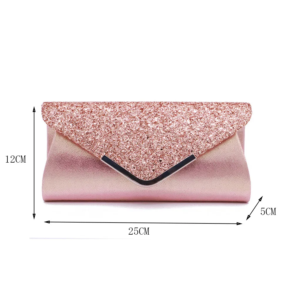 Fashion Lady Women Glitter Clutch Wallet Long Evening Wedding Prom Purse Handbag