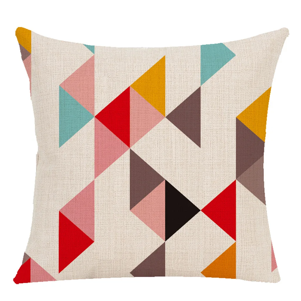 Геометрический узор Сращивание Чехлы для подушек геометрический льняная смесь