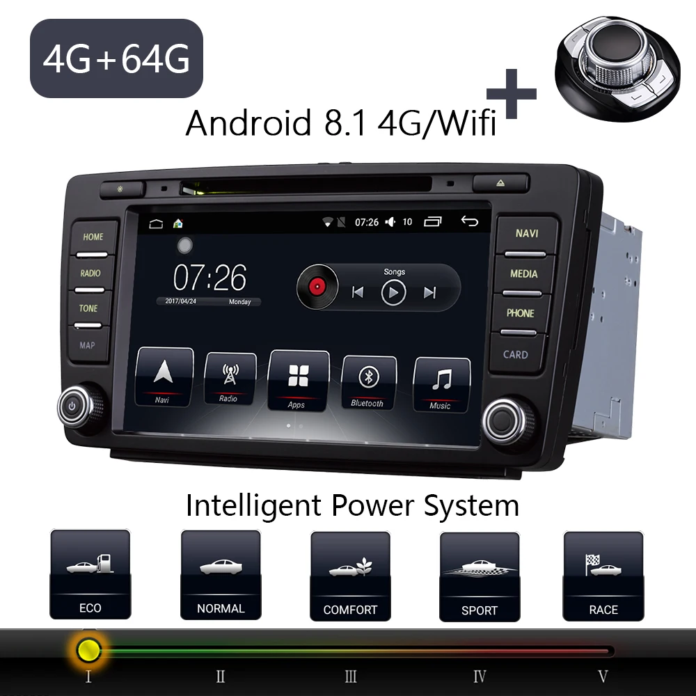 Автомобильный мультимедийный плеер 2 Din Android 8,1 автомобильный DVD для VW/Volkswagen Skoda Octavia Skoda Yeti " 4G/32G/64G сенсорный экран автомагнитолы