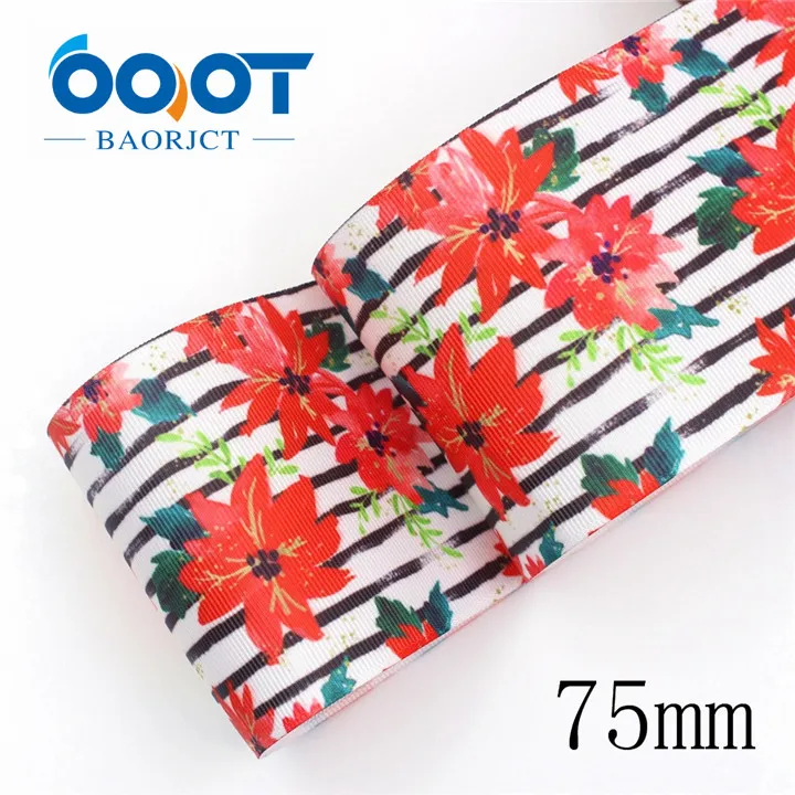 G-18925-1184 OOOT BAORJCT G-18925-1178, 38 мм/75 мм 10 ярдов весенние ленты с цветами Термотрансферная печать grosgrain, DIY аксессуары для одежды - Цвет: G-18925-1184