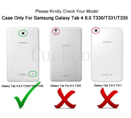 Кожаный чехол книжка CucKooDo тонкий для Samsung Galaxy Tab 4 T330/T331/T335 8 дюймов в виде книжки с