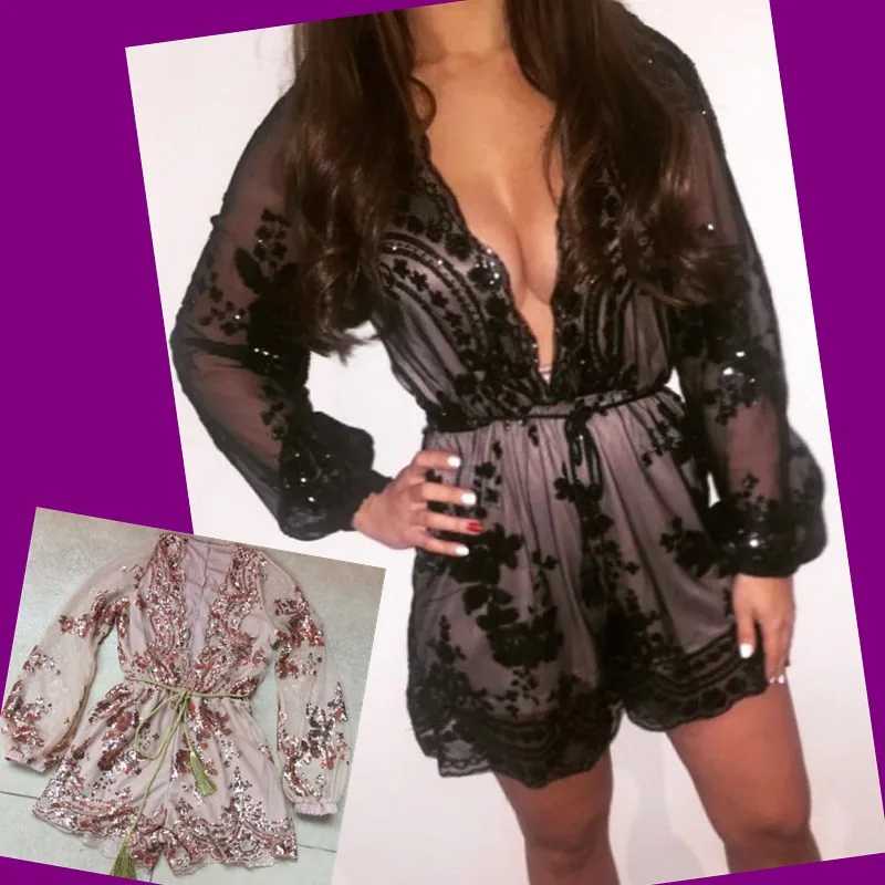 Платье с глубоким вырезом и блестками в европейском американском стиле|dress style|style