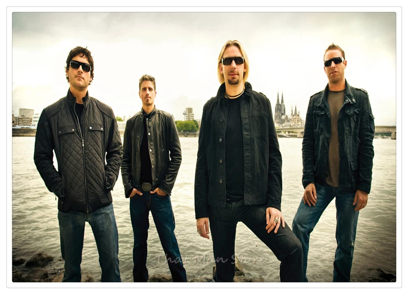 Белый бумажный постер с изображением скалы Nickelback Никола и бара для студенческого