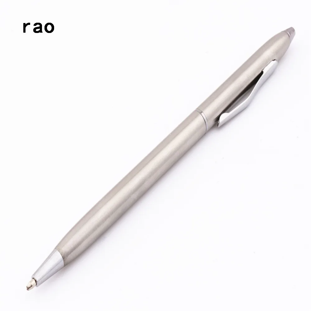 Высокое качество 001 Бизнес Офис Средний Ballpoint Шариковая ручка Серебряная отделка