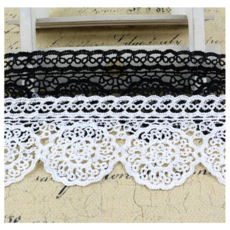 1 ярда в ширину 7 5 см молочного шелка вышитые полые кружева ткань отделка
