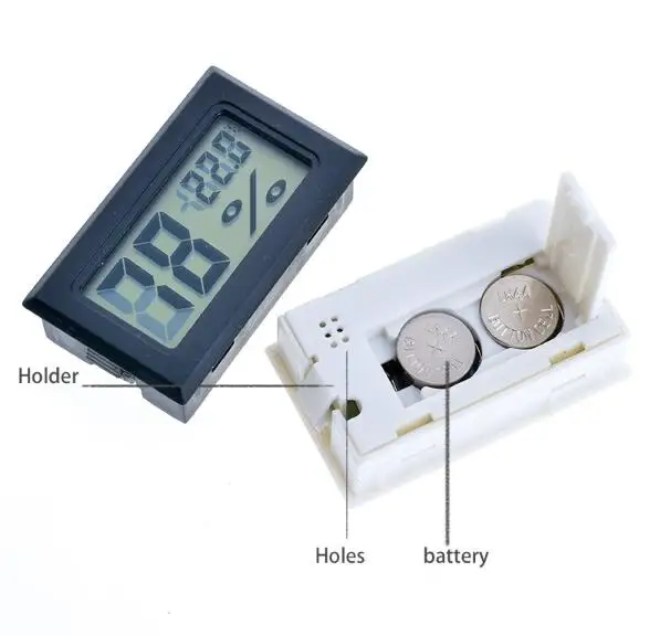100pcs FY-11 black /white embedded Digital temperature humidity meter Mini Temperature Humidity Sensor Meter Built-In Probe | Дом и сад