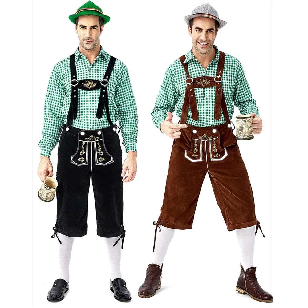 Взрослый Делюкс Для Мужчин's пиво oktoberfest ледерхозе одежда Германия баварский народный праздник шорты на подтяжках