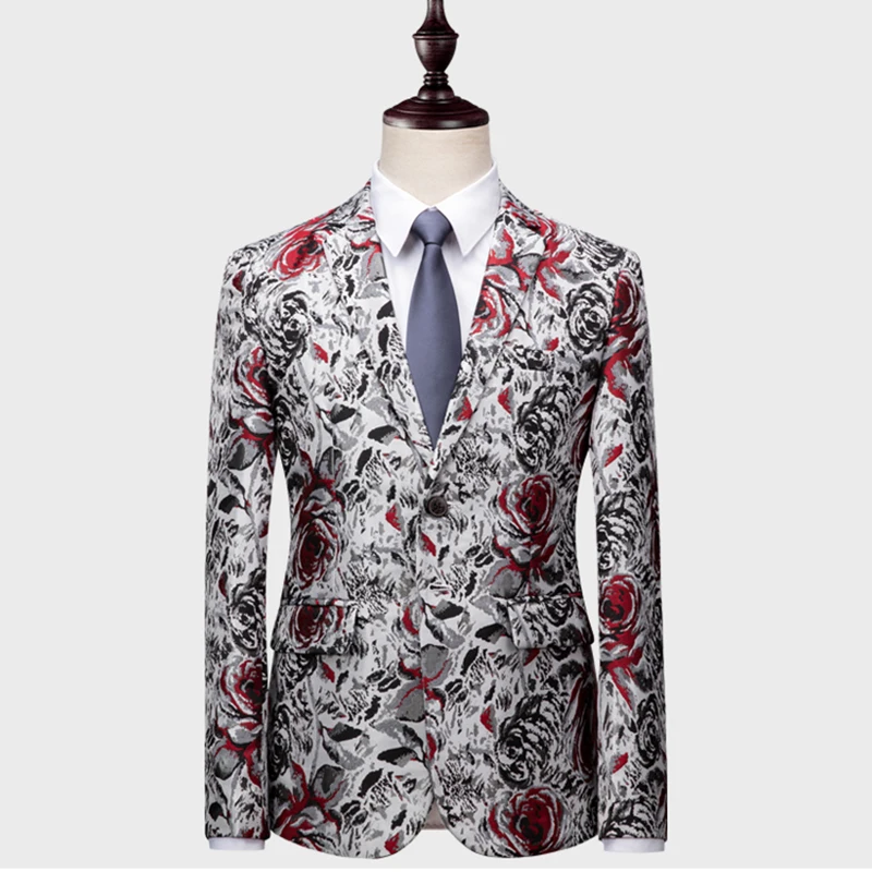 С принтом платье для выпускного вечера костюмы Для мужчин 5XL 6XL модные Свадебный