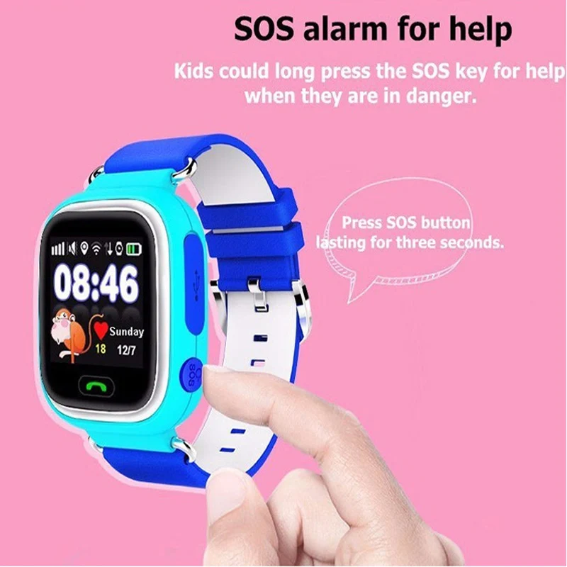 Gps Q90 Smartwatch Сенсорный экран WI-FI позиционирования Дети Smart наручные часы Locator PK Q50 Q60