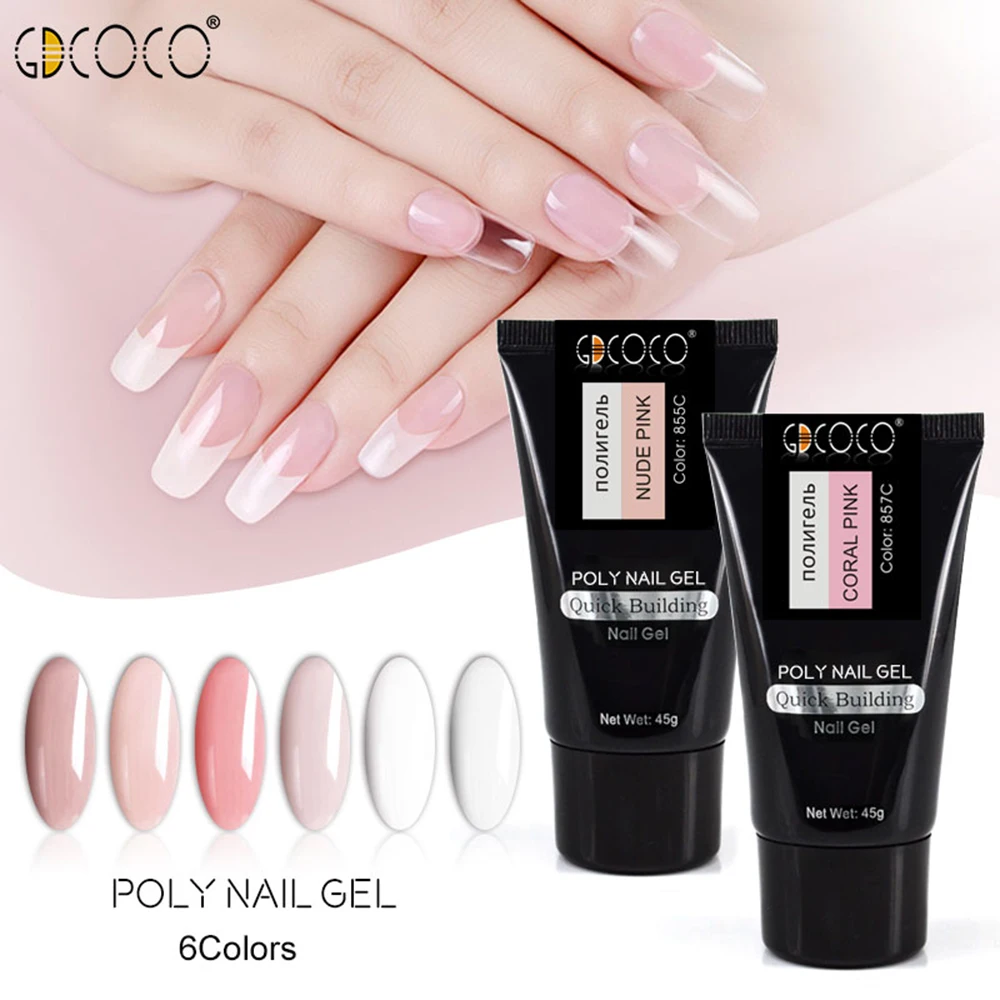 GDCOCO Polygel желе поли гель для ногтей прозрачный УФ Гель лак Натуральный камуфляж