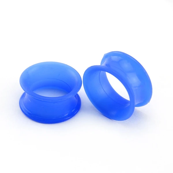 13 pair 3-25mmBlue ZS 3-25 мм, 13 пар, двойные, расклешенные, для ушей, туннельные пробки, силиконовые, гибкие, для увеличения ушей, для мужчин, крутые, для ушей, для пирсинга - Окраска металла: 13 pair 3-25mmBlue