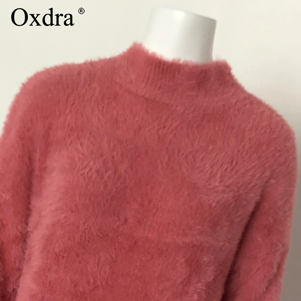 Oxdra осень-зима модные Для женщин s свитер Пуловеры Разделение Водолазка вязаные