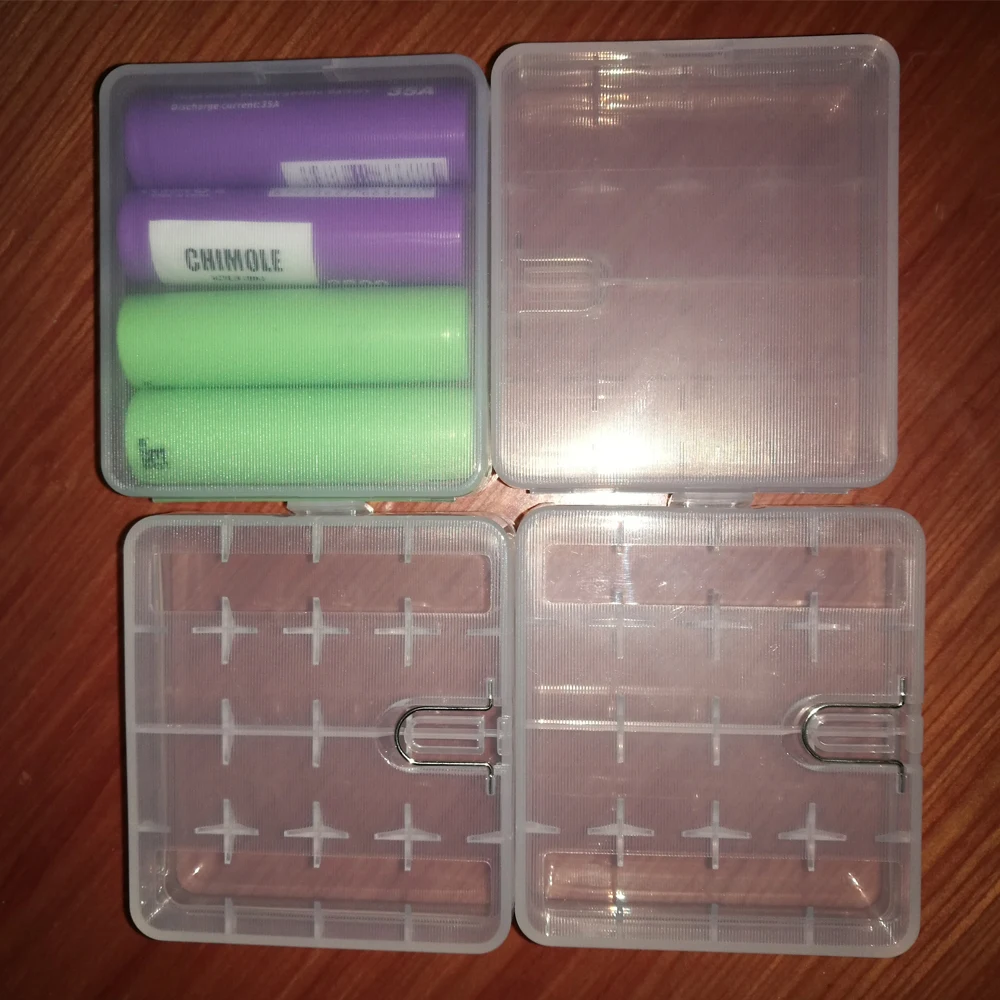 4 x Hard Plastic Battery Storage Box For 1-4pcs 18650 Case 1pcs |
