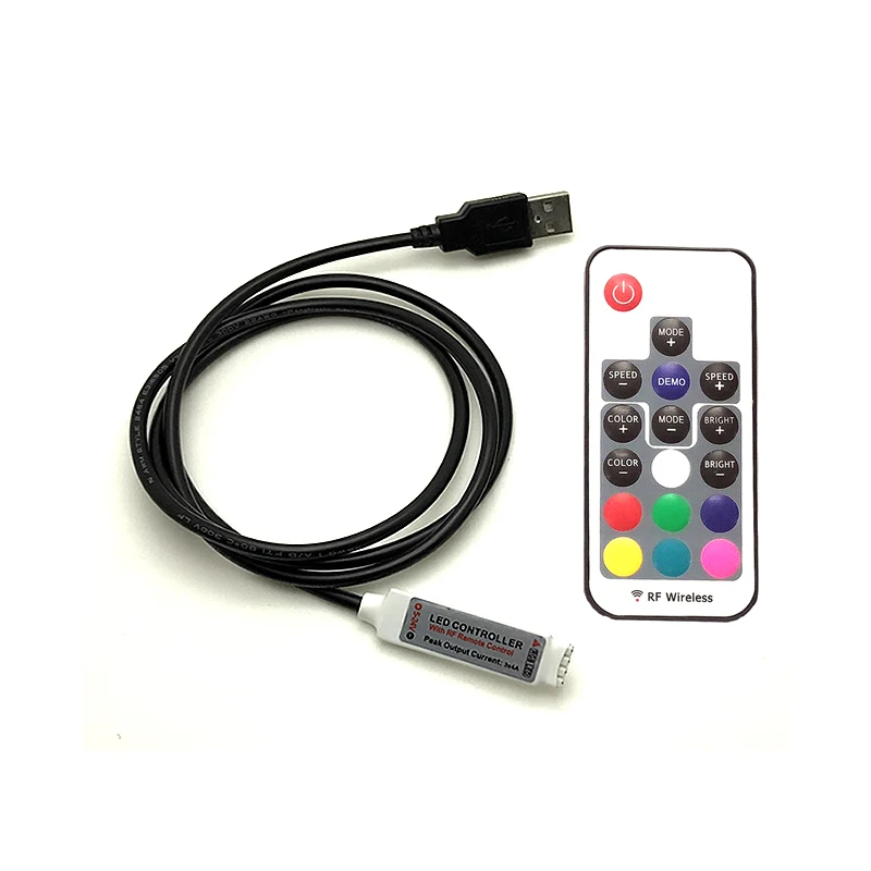 20key RF беспроводной пульт дистанционного управления с usb кабелем для 5050 3528 5V RGB