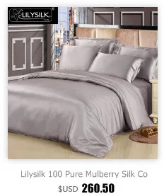 LilySilk Комплект постельного белья 3 шт. 100 шелк тутового шелкопряда Люкс queen King плоский лист Оксфорд наволочки 22 momme Бесшовные