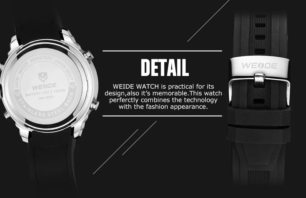 WEIDE Модные светодиодные цифровые кварцевые часы мужские военные спортивные часы Неделя дисплей мужские наручные часы Время часы Relogio Masculino