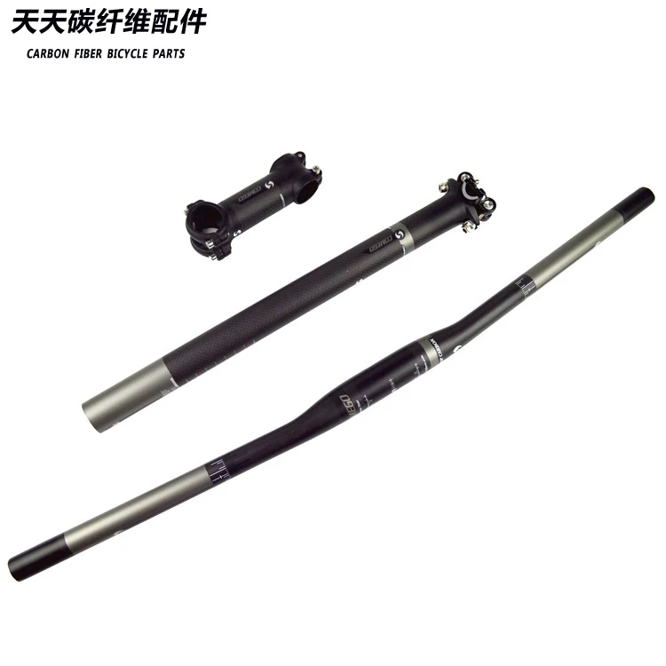 Comego углеродное волокно три набора подседельный штырь + руль подседельная планка