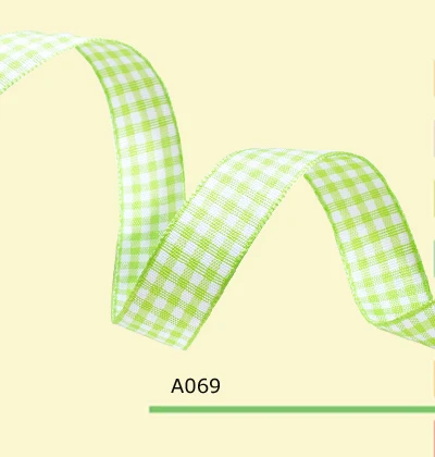 

3/16" Inch 0.5cm checked plaid gingham ribbon