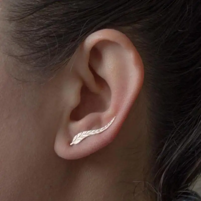 Женские серьги в стиле бохо серебристые и золотые панк серьги-клипсы виде