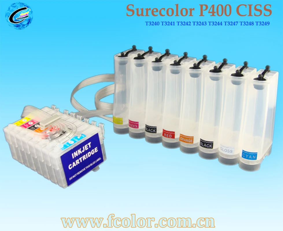 T3240-9 Refillable Cartridge CISS for SC-P400 Ink System Work on Surecolor P400 Printer Refill Ink Kits