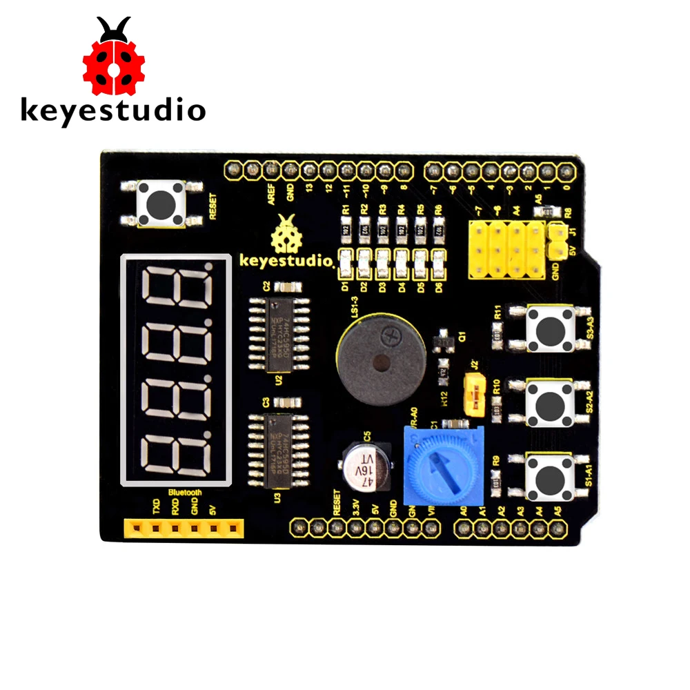 Бесплатная доставка! Многоцелевой щит Keyestudio V2 с подарочной коробкой для проекта