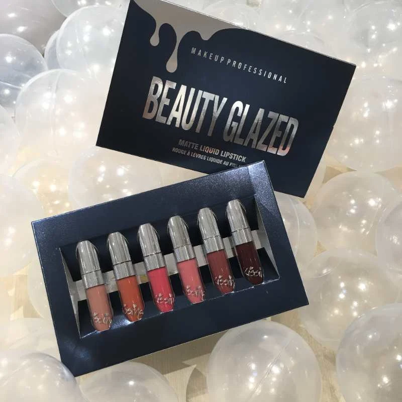 Матовая бархатная жидкая помада Beauty Glazed Новое поступление 6 шт. блеск для губ