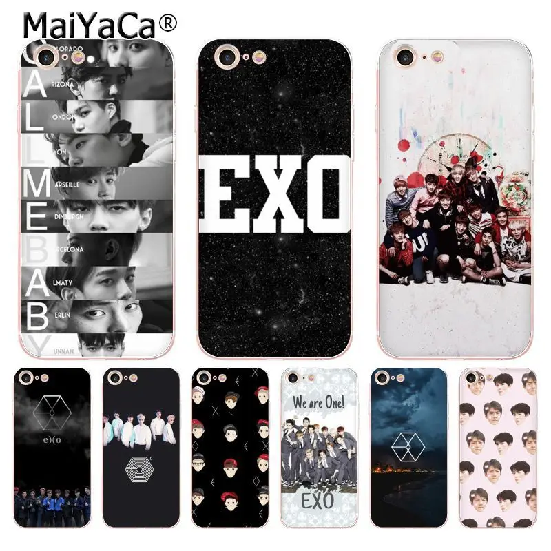 Мягкий чехол из ТПУ MaiYaCa pop exo Lucky een для iPhone X 6 6s 7 7plus 8 8Plus 11pro max5S | Мобильные телефоны