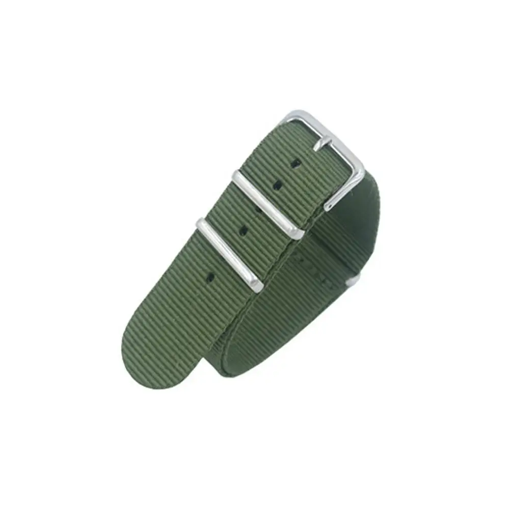 Green 18/20/22 см в тканевой нейлоновой cambos полосы Прочные часы ремешок для часов с плетеными бретельками полосы пряжки ремня ремешок для наручных часов - Цвет ремешка: Green