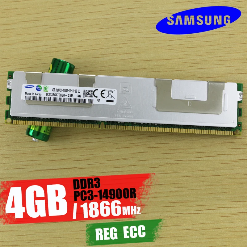 Samsung4GB 8 ГБ 16 DDR3 PC3 1066 мГц 1333 1600 1866 памяти сервера г ECC REG 14900 12800 10600 Оперативная память