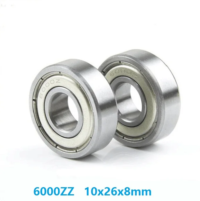 50 шт./лот 6000ZZ 6000Z 6000 Z ZZ 10*26*8 мм экранированный глубокий шаровой подшипник мини вал