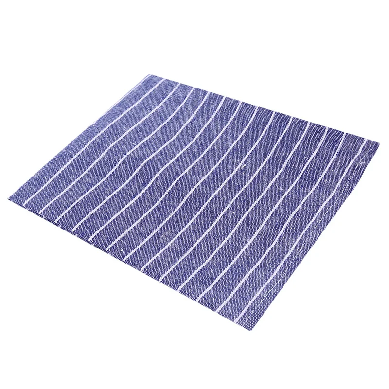 deep blue 40x31 см горячая распродажа, салфетки для стола, коврик с теплоизоляцией, полосатая салфетка, тканевые салфетки для стола, фон, хлопковая льняная ткань - Цвет: deep blue