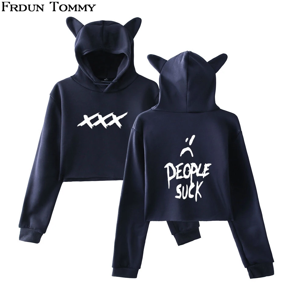Frdun Tommy xxxtentacion толстовки с капюшоном сексуальная девушка кошачьи ушки Мода рэпер