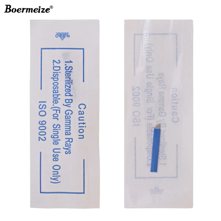 Иглы для татуировок синие стерилизованные иглы из нержавеющей стали