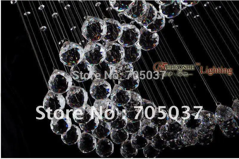 Satin Al Yeni Spiral Kristal Tavan Işık Lustres De Sala Kristal Lamba Ev Dekorasyon ışıklandırma Fikstür GU10 Ampuller MD2088