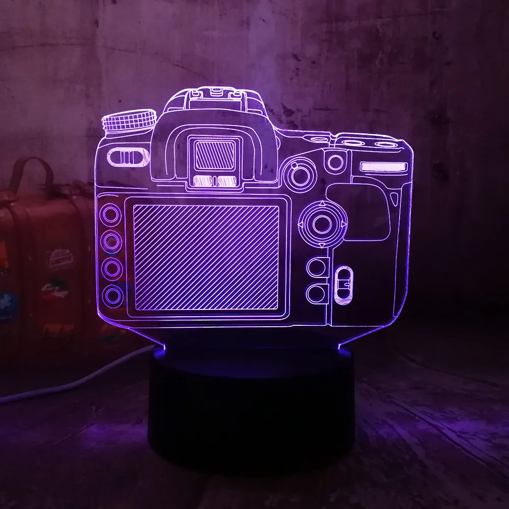 Светодиодный RGB ночник для цифровой камеры многоцветный креативный Настольный
